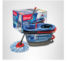 O-Cedar RinseClean Spin Mop Bucket System Clean with Clean Water Removes 9