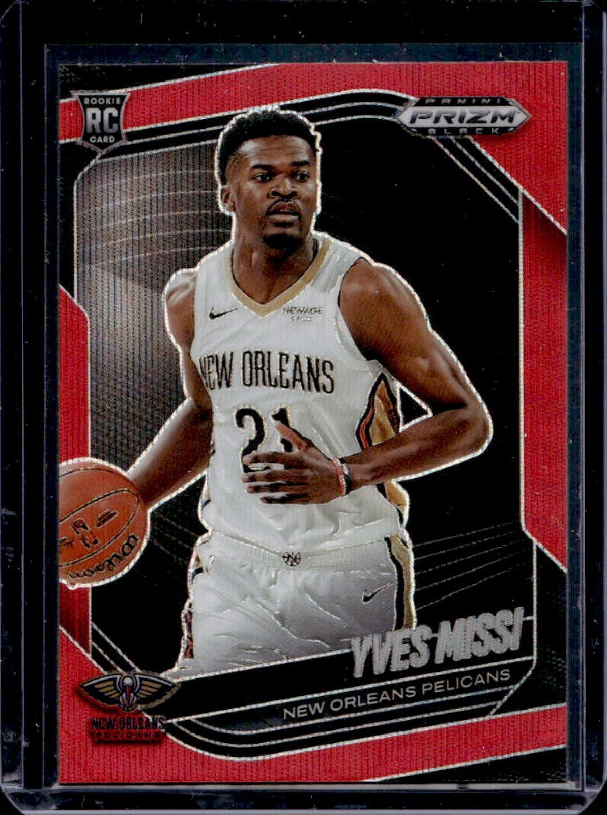 2024-25 Prizm Black Yves Missi RC Ruby Wave Prizms #3 Pelicans