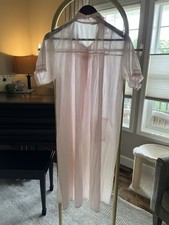 Vtg Philmaid Robe 40/42 NightGown Feminine Eyelet Lace Coquette Granny Cottage
