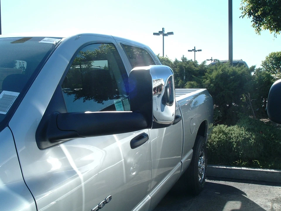 Cubierta de espejo de plástico ABS cromado TFP 527 para Dodge Ram 1500 2002-2008 2/4 puertas 2 piezas Foto 2 de 4