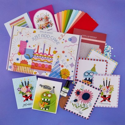 Spellbinders Birthday Cardmaking Kit-Just Add Cake