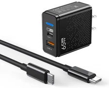 65W USB-C Super Fast Charging Power Adapter PD Type C Charger Block For Samsung