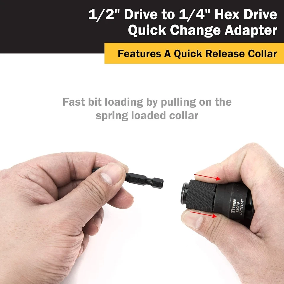 Drive to 1/4" Hex Drive Quick Change Adapter - Image 3 of 4