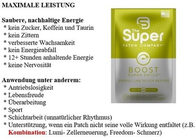 Super Patch Pflaster BOOST alle Sorten (Freedom, Lumi, Rem, Defend, Focus, ...)