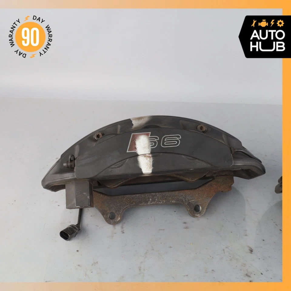 12-18 Audi C7 S6 S7 S8 A6 A7 Front Side Brake Caliper Calipers Set 4G0615107 OEM - Image 3 of 4