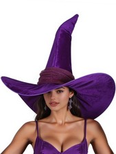 Witch Hat Halloween Adult Black Women's Large Witches Hat Costume Accessories...