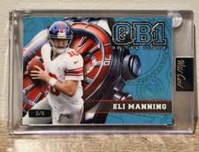 Wild Card QB1 On the Clock Breakers Brick Eli Manning serial numbered 2/8