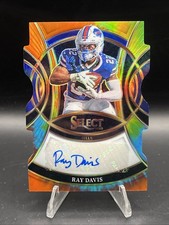 2025 Panini Select Ray Davis Signatures Tie-Dye Prizm Die Cut #21/25 BILLS