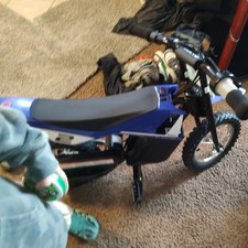 Dirt Rocket MX125 Blue 12V Electric-Powered Miniature Dirt Bike for Child 5 NEW