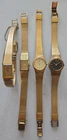 Vintage Seiko Womens Quartz Watch Lot 4 Gold Tone Bracelet Japan Dress Watches