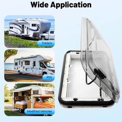 700x500mm Caravan Skylight RV Roof Window Motorhome Venting Hatch w/ LED Light !