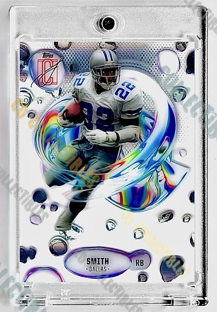 Emmitt Smith CLEAR ACETATE FLUIDITY CARD TOPPS DALLAS COWBOYS MINT