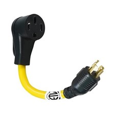 30 Amp to 50 Amp RV Generator Adapter Cord, 1FT NEMA Adapter, L14-30P to 14-50R