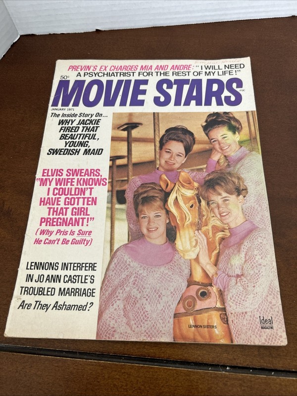 1971 Movie Stars Magazine Lennon Sisters Cover