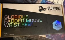 Glorious Gaming Mouse Wrist Pad/Rest - Black - Stitched Edges, Ergonomic, Foam