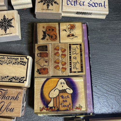Huge Rubber Stamp Lot Hoildays!! Some Retired -- Xmas Easter Birthday Over 60!! - Picture 2 of 11