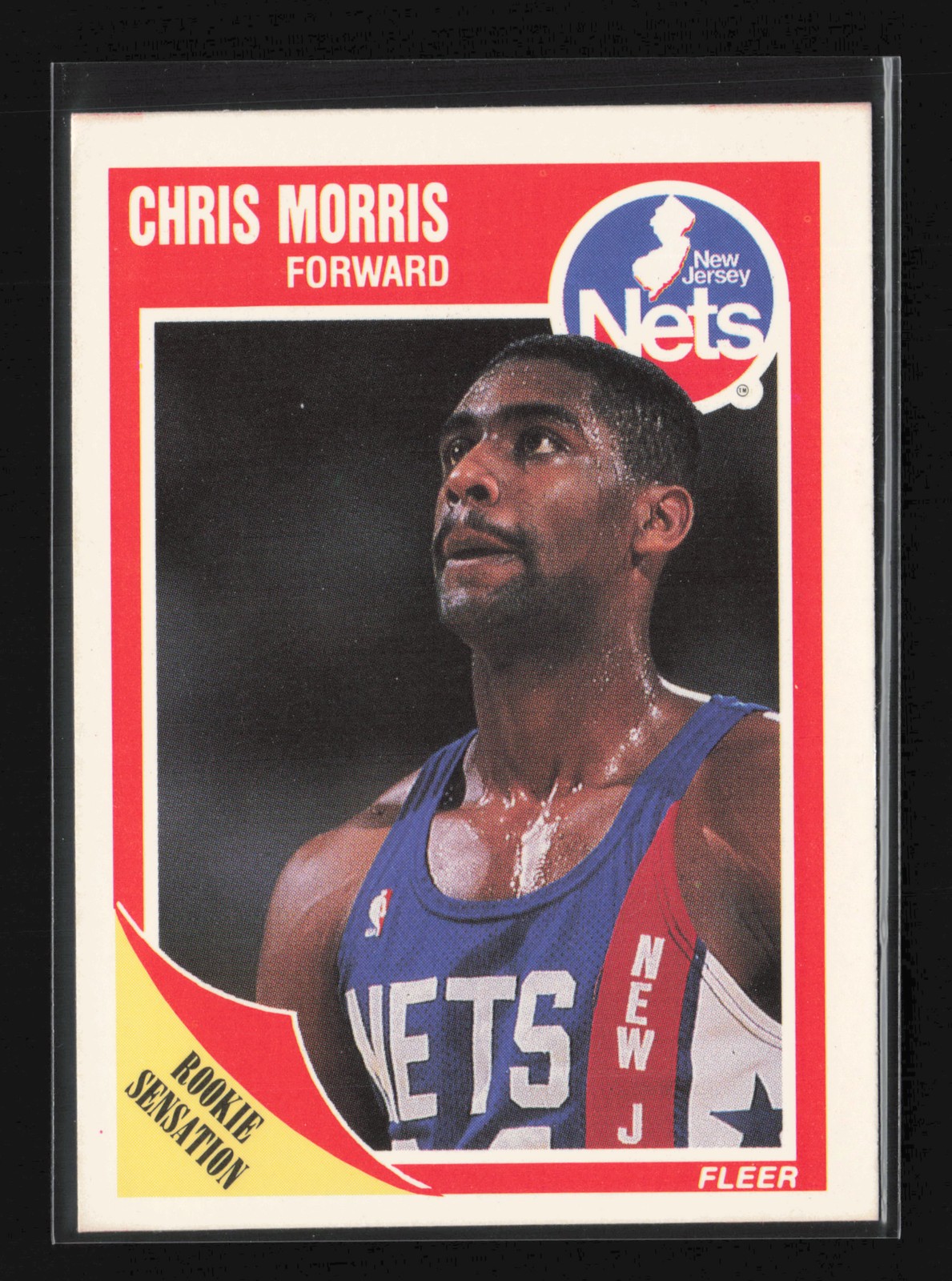 1989-90 Fleer #99 Chris Morris New Jersey Nets Rookie