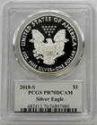 2018-S American Silver Eagle Proof ASE $1 PCGS PF70 PR70 DCAM First Edition Coin