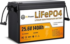 24V Battery Pack 140Ah LiFePO4 Lithium for RV Marine Solar System with 100A BMS