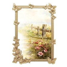 Decorative Butterfly Photo Frame / 4x6 in  for Vertical Display on Tabletops