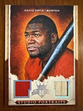David ORTIZ🔥2015 Diamond Kings Studio Portraits Dual Jersey/Bat Relic #10 46/99