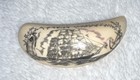 Scrimshaw Replica Carved Whale Tooth with Sailing Ship Scene Reproduction — photo 1