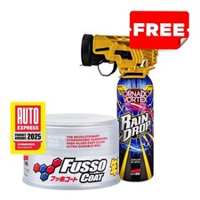 Soft99 Fusso Coat Light 12M Wax 200g + Rain Drop Tornado Vortex 300ml Set