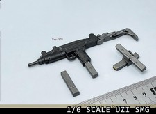 Modellino arma fucile pistola UZI 1/6 SECONDA GUERRA MONDIALE per soldatino action figure 12"