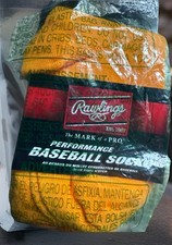   Rawlings Kids Baseball Socks   1 Pair   Small Size 12-5   Women 5-10   Orange