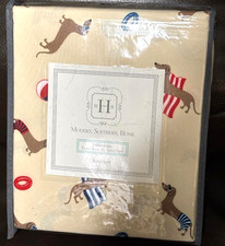 NIP Modern Southern Home Dachshund Microfiber Twin Sheet Set