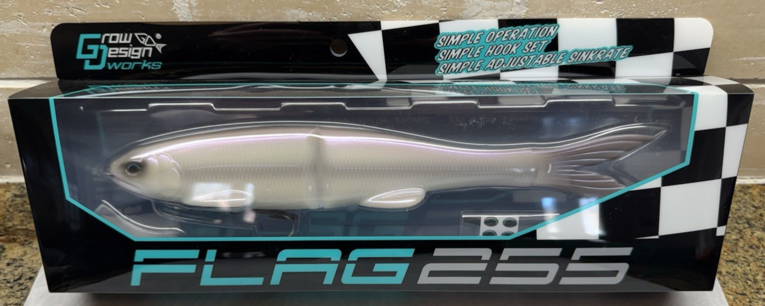 Grow Design Works Flag 255 #108 Albino Purple Shad Soft Lure Swimbait - Image 2