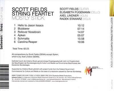 SCOTT FIELDS STRING FEARTET MOSTLY STICK NEW CD