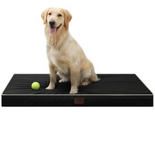 Orthopedic Dog Bed Mat - Large, Thick Egg Foam, Washable Cover, Crate, Pet