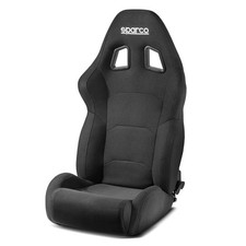 Sparco R500 Car Seat, Black - Adjustable Tilt & Recline, Breathable 3D Fabric