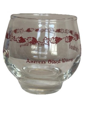 Libbey Vintage Winery Tasting Glass Stemless Roly Poly Brotherhood