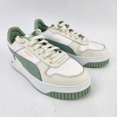PUMA Carina Leather White Silver Size 7