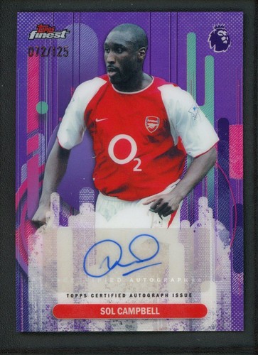 2026 SOL CAMPBELL 072/125 AUTO TOPPS FINEST PREMIER LEAGUE AUTOGRAPHS