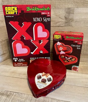 Brick Craft XOXO & Chocolate Box 288 pc. Building Sets w/ Milk & Dark Chocolates