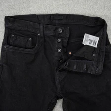 Unbranded Brand Jeans 11oz Black Stretch Selvedge Denim Jeans size 31 UB644 N&F