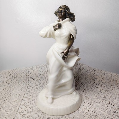 Vintage Minton 'Sea Breezes' Figur Fine Bone China und Bronze Made in England