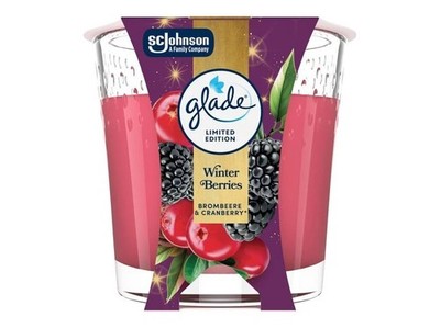 50,52 /kg- 6x Glade Duftkerze im Glas-Winter Berries- bis 27 Std Brenndauer-112g