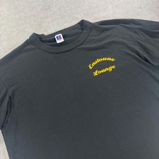 Vintage Russell Athletic Eastowne Lounge T Shirt Black Mens XL Made in USA