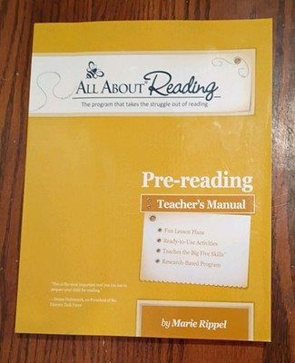 All About Reading Level Pre-reading aka Pre-1 Teachers Manual All