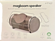 TYLT MagBoom Speaker   Bluetooth Speaker  MagSafe Wireless Charger Black 