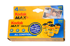 Kodak MAX 400 Color 35mm 24 EXP 4 Rolls Film Versatility Expired NIB