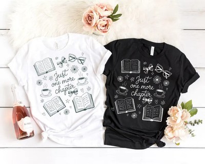 Just One More Chapter Comfort Tee Book Lover Reading Gift