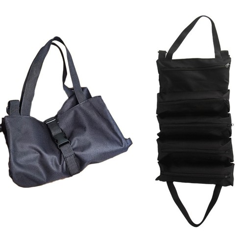 Portable Roll Up Tool Pouch with Safety Buckle and Multiple Storage Pockets - Picture 6 of 18