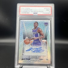 De'Aaron Fox 21-22 Panini Prizm Flashback Signatures Prizms Mojo /25 #14 Low POP