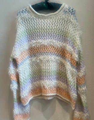 New Easel Clothing Sweater Pullover Size Small Loose Knit Oversized Cozy Top