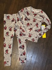 Cat  Jack Kids Christmas 2 Piece Super Soft Fleece Pajama Set Girls Boys Size 4